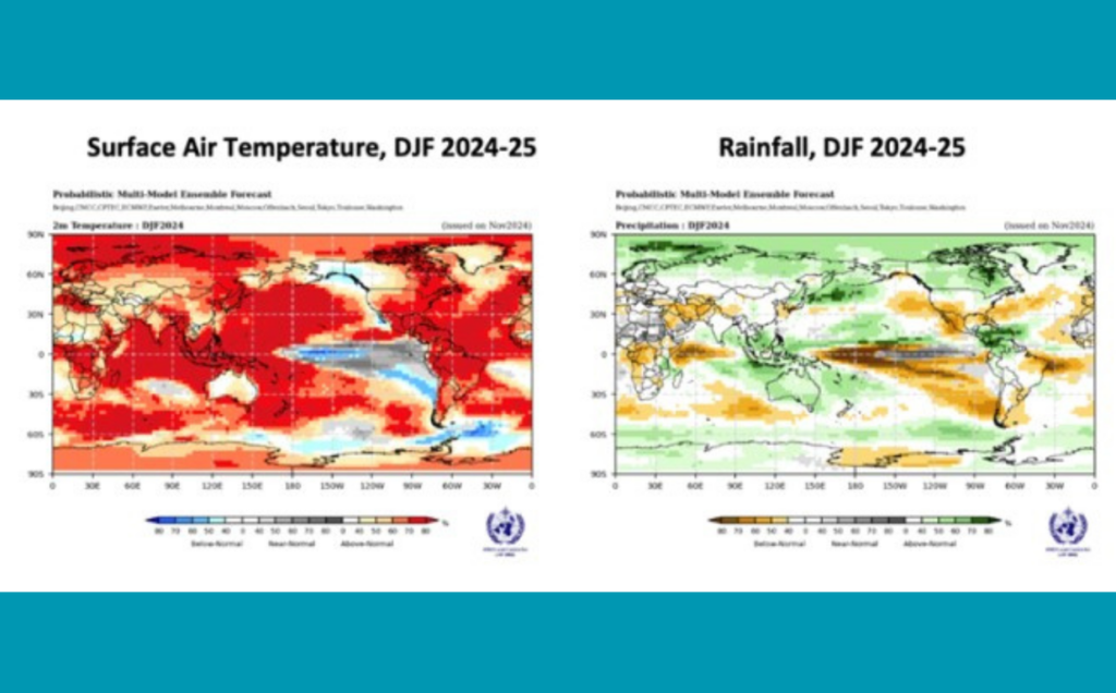 Science News: Surface Temperature & Rainfall (Source : WMO)